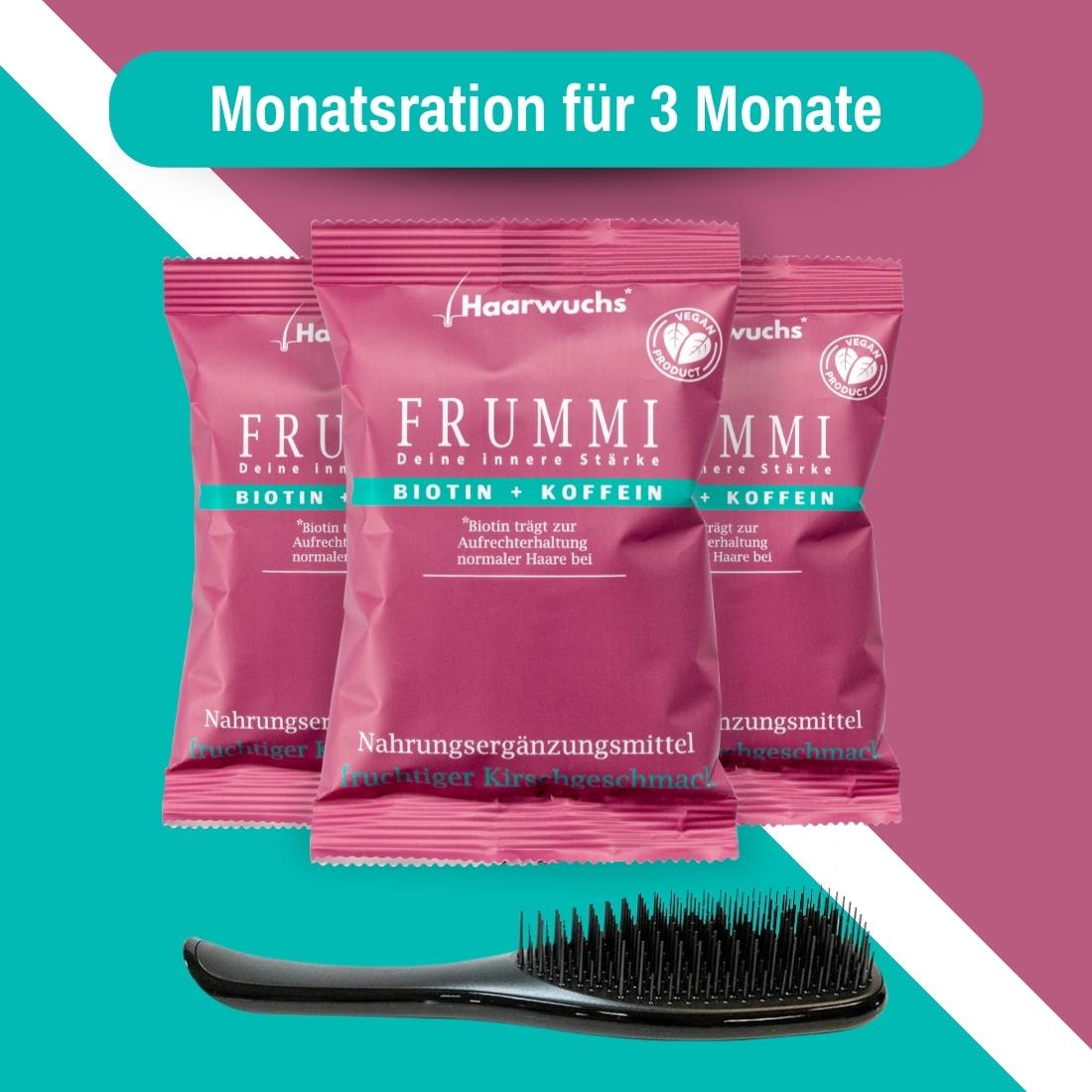Frummi - 90 Tage | 180 Drops & Tangle Teezer Wet + Gratis Haargummi