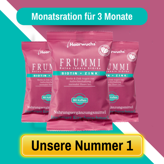 Frummi - 90 Tage | 3x 120 gramm + Gratis Haargummi