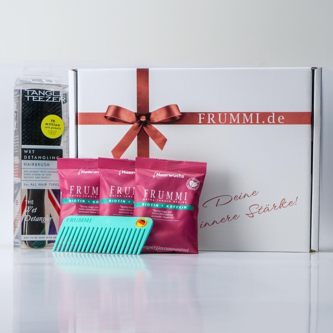 Frummi - 90 Tage | 180 Drops & Tangle Teezer Wet + Gratis Haargummi