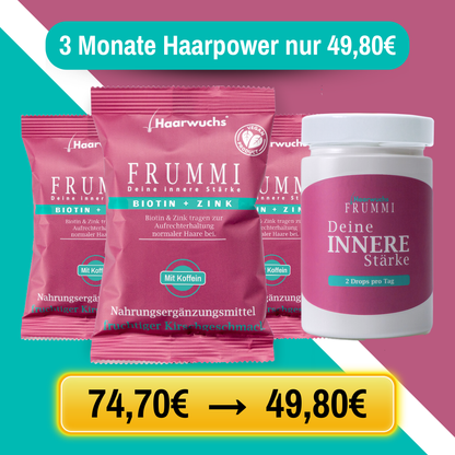 Frummi - 90 Tage | 3x 120 gramm + Gratis Haargummi