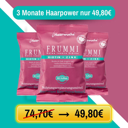 Frummi - 90 Tage | 3x 120 gramm + Gratis Haargummi