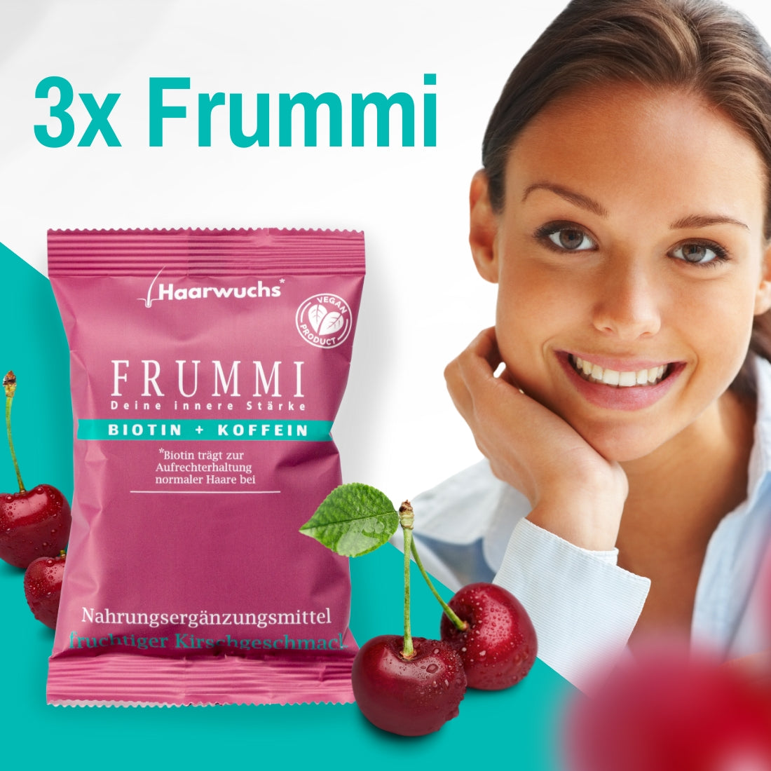 Frummi - 90 Tage | 3x 120 gramm & Tangle Teezer Wet + Gratis Haargummi