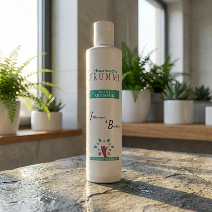 Frummi Vital Shampoo mit Grünem Tee und Koffein 200 ml | Vitalisierend  belebend